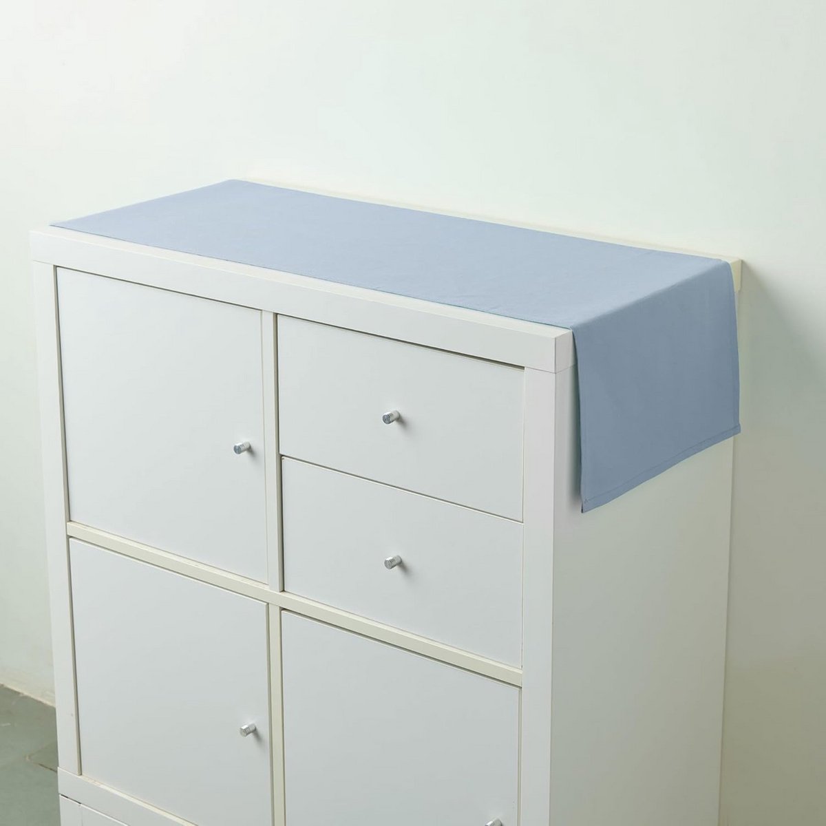 Katoenen Tafelloper 32x150 cm - Stevig Canvas in Effen Grijs - Wasbaar en Duurzaam