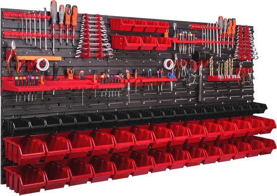 tectake Stapelboxen wandrek 31 vakken - Set van 2 - 406103