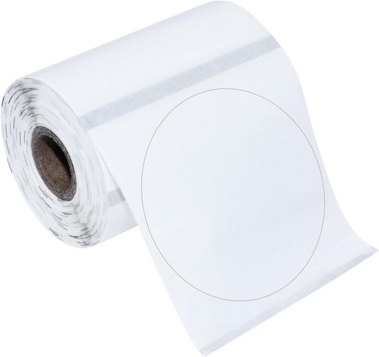150 stuks ronde labeltape, papier, 50 mm, zelfklevende adressenstickers, waterdichte printerstickers, waterdichte thermische etiketten voor thuis, school, kantoor (wit