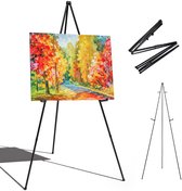 Curenes Ezel voor kunstenaars, draagbaar, opvouwbaar, 160 cm, verstelbaar statief, tafel, schilderij op canvas, schildersezel voor bruiloftsplaat, poster, schilderij (wit