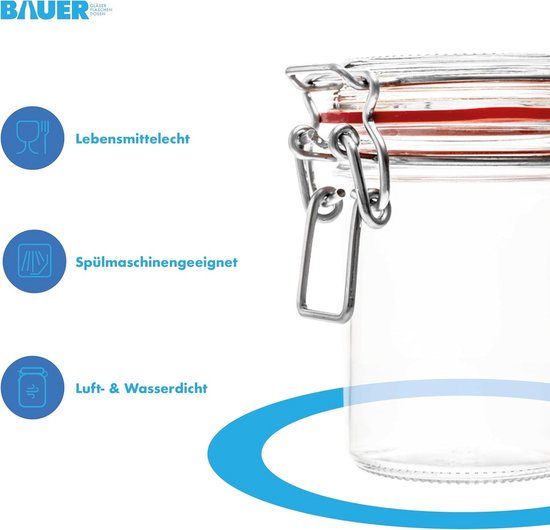 925343 Gothika, groot, set van 6 à 2,5 l, made in Germany, voorraadpotten met deksel