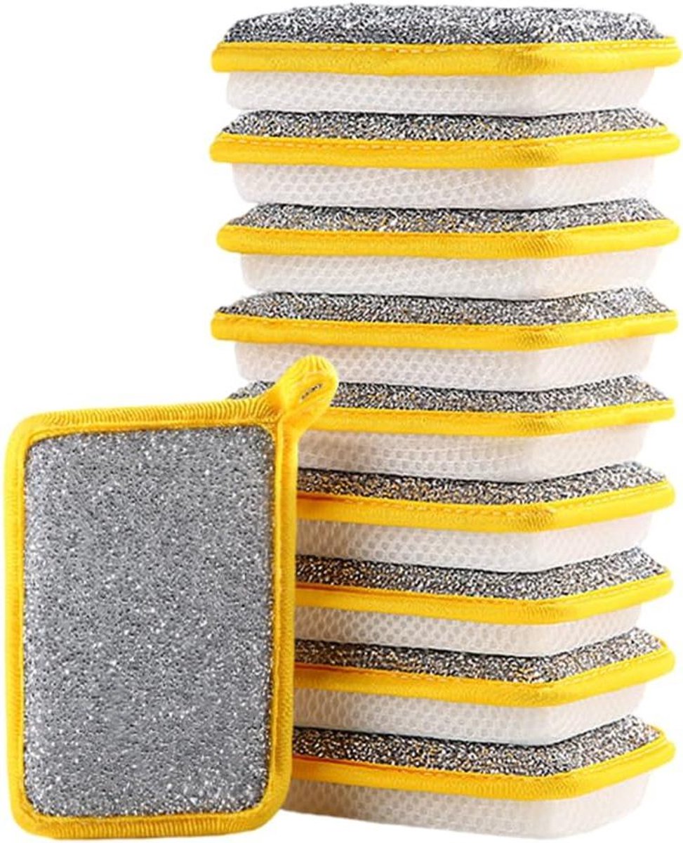 Allecta - Set van 5/10 multifunctionele vaatwasdoeken voor nat en droog gebruik - Anti-aanbaklaag - Absorberende sponzen - Keukenaccessoires - Duurzaam ontwerp