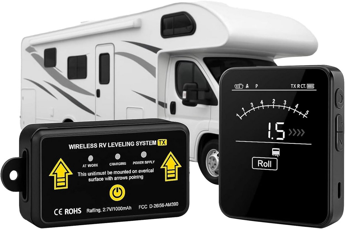 Universeel Camper en Caravan Nivelleersysteem - Draadloze Waterpas voor Stabiliteit