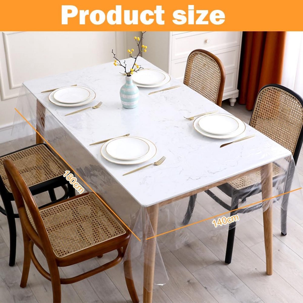 Transparant Tafelkleed PVC 140x240 cm - Sterke, Afwasbare Tafelbeschermfolie