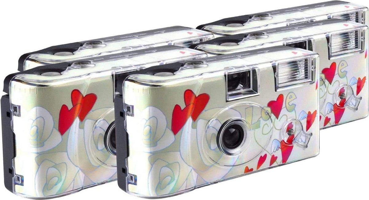 Wegwerpcamera Set (5-Pack) met Flits - 27 Foto's per Rolle - Voor Feest & Vakantie