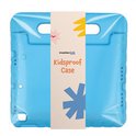 Blauw "Kidsproof Case" tablet hoesje van imoshion kids, verpakt in plastic.