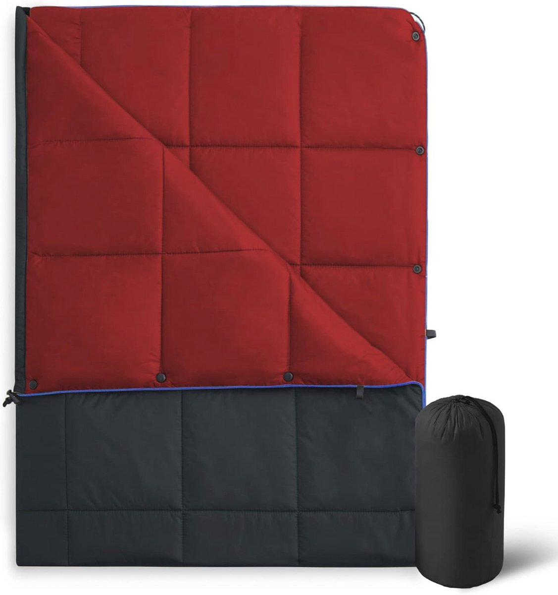 Buiten Vouw Campingdeken - Lichtgewicht Reisdeken voor Wandelen en Kamperen - Dubbelzijdig Waterdicht en Opvouwbaar - 180 x 132 cm
