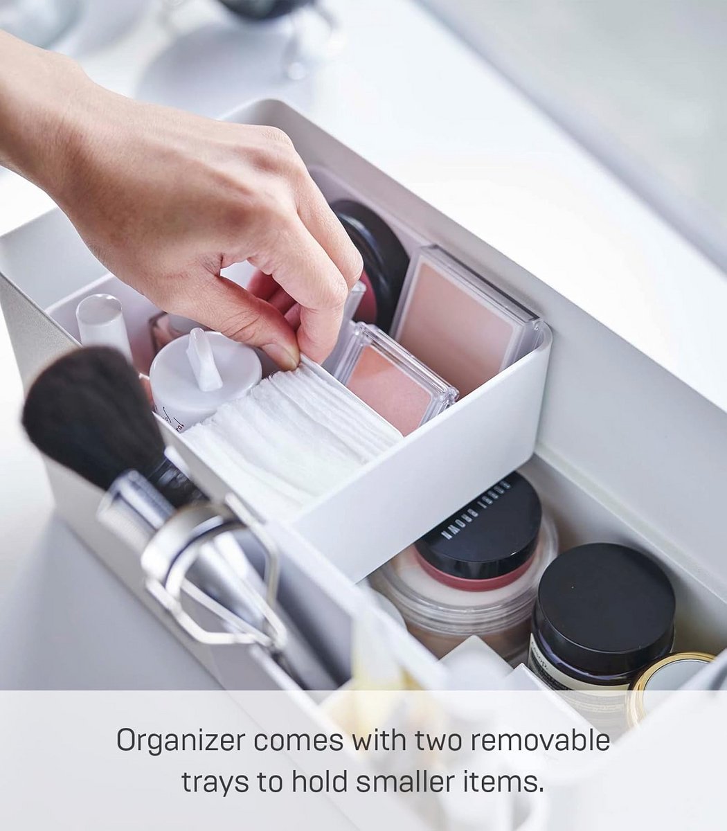 Makeup Box Met Spiegel en Handgreep - Stijlvolle Opbergruimte voor Make-up