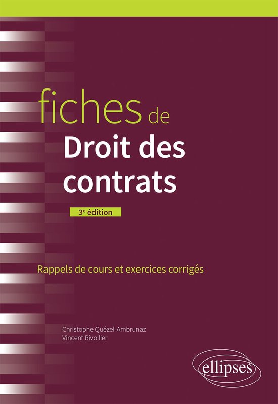 Fiches de Droit des contrats - cover