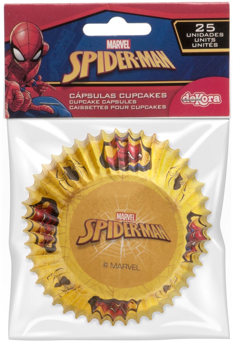 Dekora Baking Cups - Marvel Spiderman - pk/25 - Cupcake Vormpjes