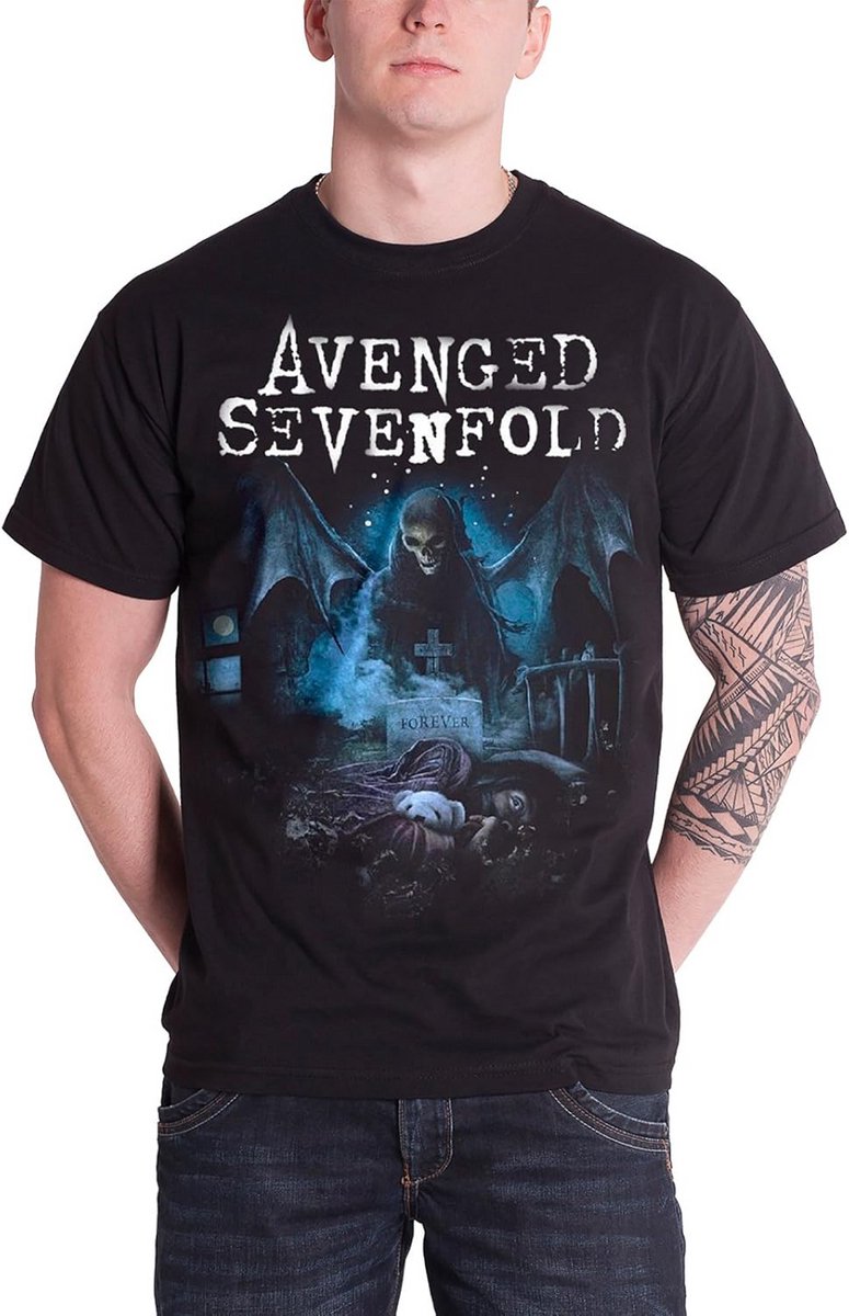 Zwart T-shirt voor heren met Muziek en Film Print - Maat S