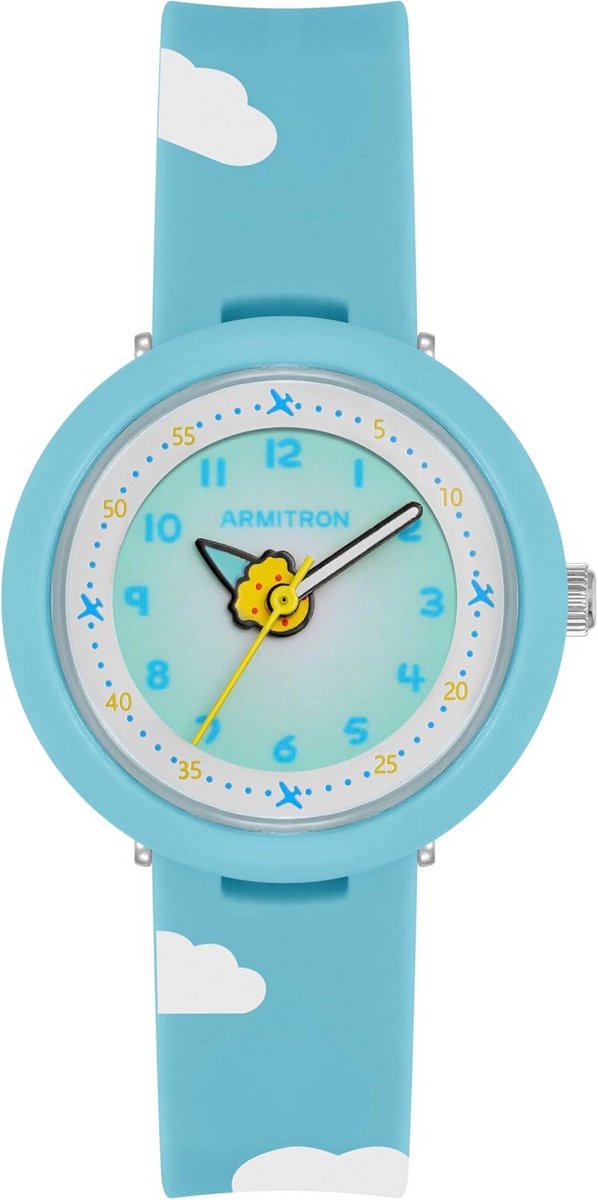 Kinderhorloge met Eenvoudig Afleesbaar Display en Patroon - Siliconen Band