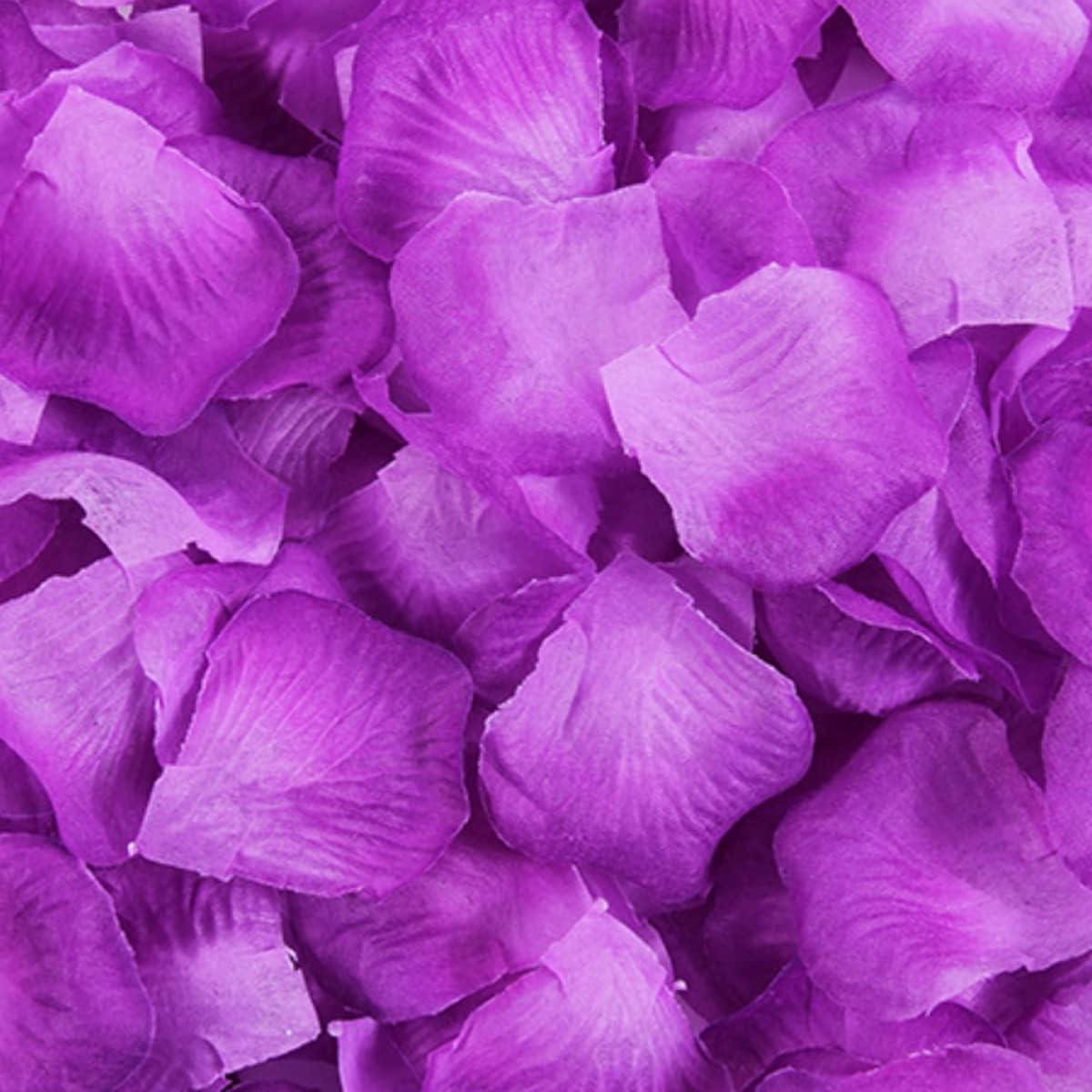 Allecta - Kunstmatige Rozenblaadjes - Decoratie voor Valentijnsdag, Bruiloft en Voorstel - Paars