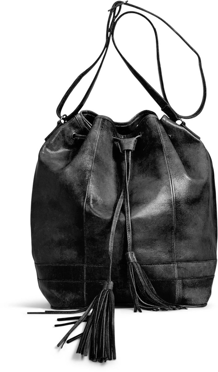 MUUD Marina. Handgemaakt leren schoudertas 37x26cm