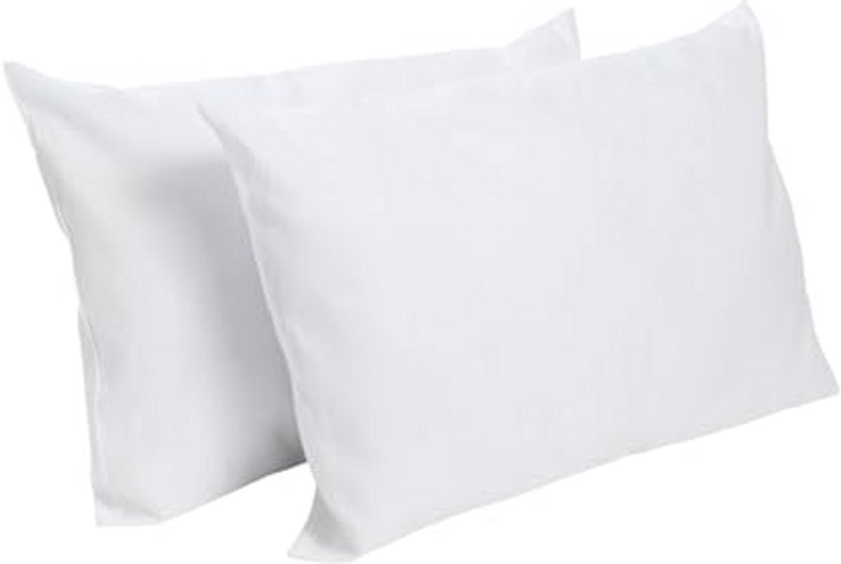 Set van 2 comfortabele opblaasbare kussens, 50 x 70 cm, 100% katoen, ideaal voor rugslapers