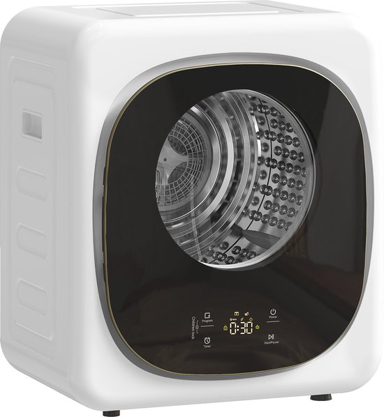Homcom Laundry Dryer-Staal, Kunststof-48L x 43B x 57H cm-Wit