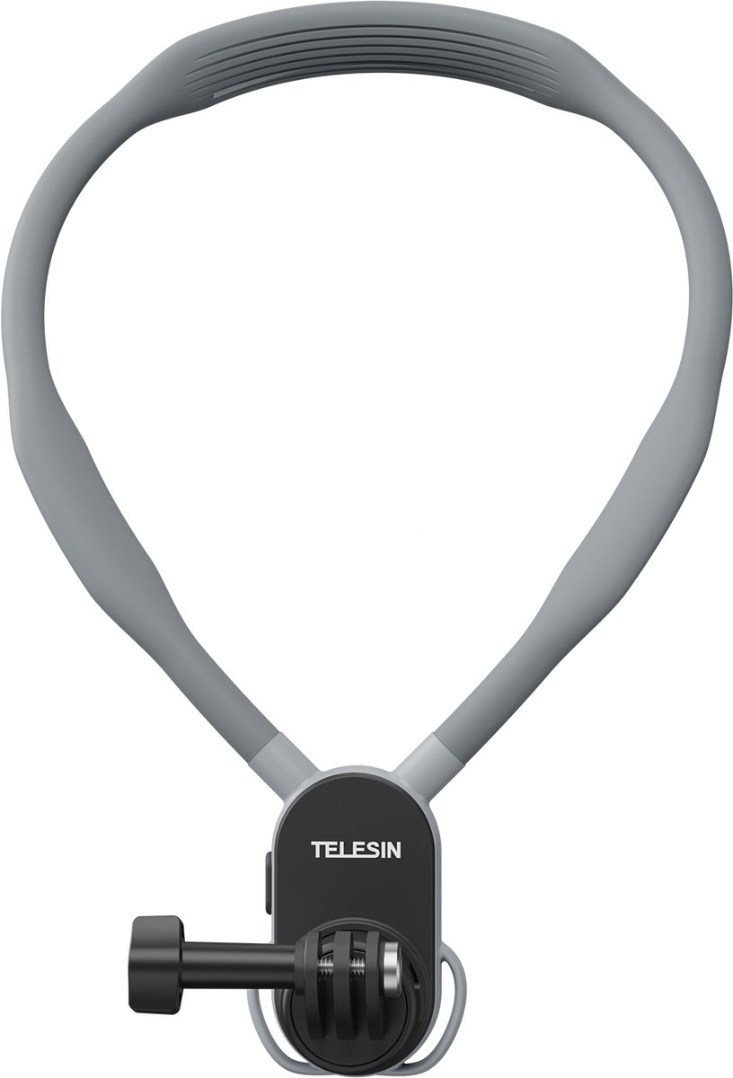 Telesin Neck Mount Quick Release voor GoPro - Extra Groot - Magnetische Sluiting - ABS Plastic - Zwart