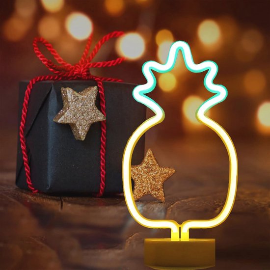 Led Neon Ananas Nachtlampje - Decoratieve Verlichting voor Binnen, Bruiloften en Feestjes van Merkloos — afbeelding 5