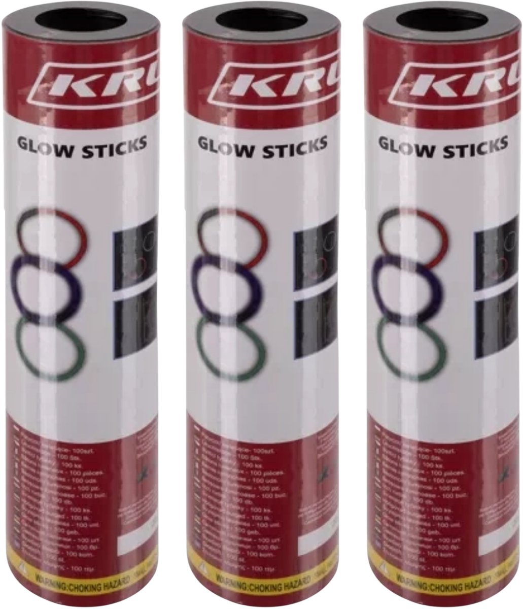 Toppers - Kruzzel Glow sticks - 300x stuks - multi color - L20 cm - buigbaar - glow in the dark