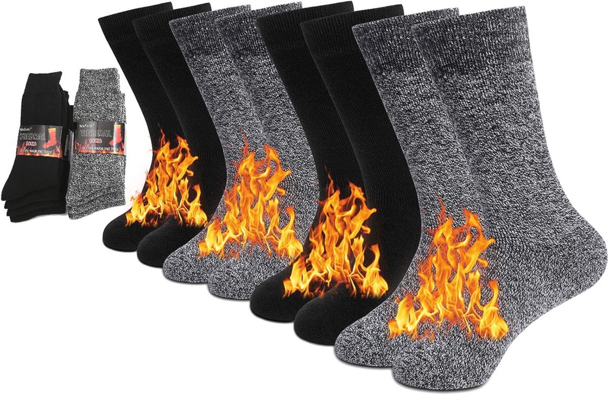 Dikke Thermosokken voor Winter - 2/4 Pairs Versterkte Geïsoleerde Warme Sokken