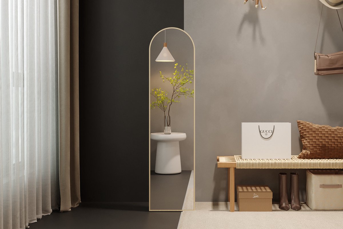 Staande Spiegel Rosalie | 40 X 160 Cm | Old Oak-design - Rousseau - Spiegels - Bruin - Spiegel
