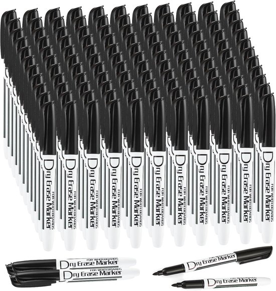 Volcanics Whiteboard Pennen White Board Markers Droog Veeg Pennen voor Whiteboard Geen giftige Fijne tip Dunne Doos Pack van 60,10 kleuren
