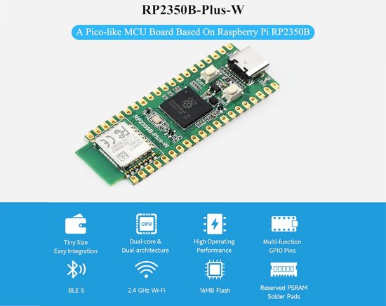Dual-Core Microcontroller Development Board met Wi-Fi en Bluetooth | bol