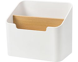 Bamboe Remote Control Holder Organiser - Houten Desk Organizer met Verwijderbare Compartimenten voor Kantoor, School en Woonkamer