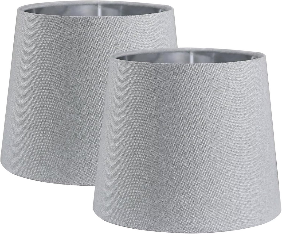 Moderne Tapered Lampenkap Vervanging 7 Inch Grijs Stof Lichtschaduw voor E27/E14 Tafellamp