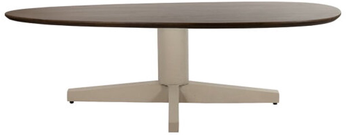 MySons Salontafel Taurus organisch beige poot Mangohout 130x70 cm - walnoot