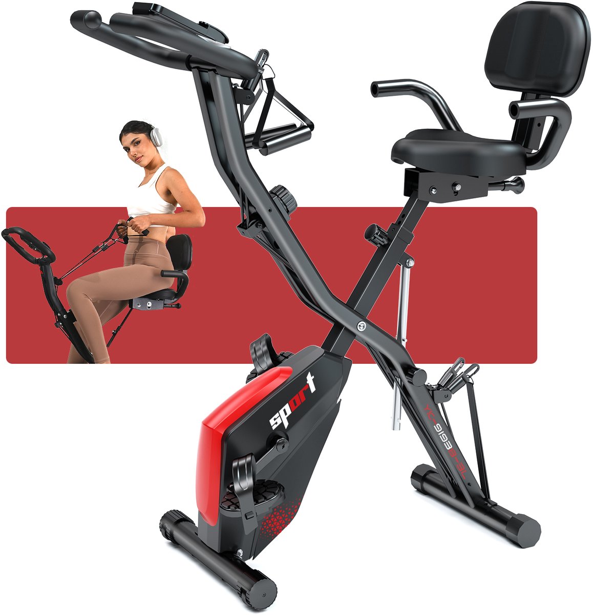 YEE GOO Hometrainer Fiets - 16 Niveaus Magnetische Weerstand