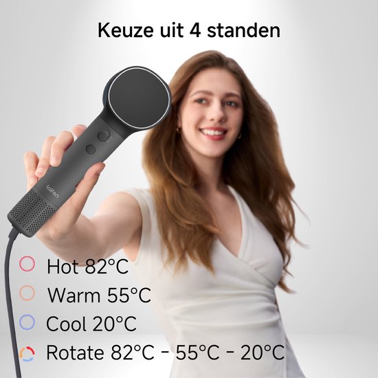 Laifen NEO High Speed Fohn - Met diffuser - Haardroger met ionische technologie - 3 warmtestanden