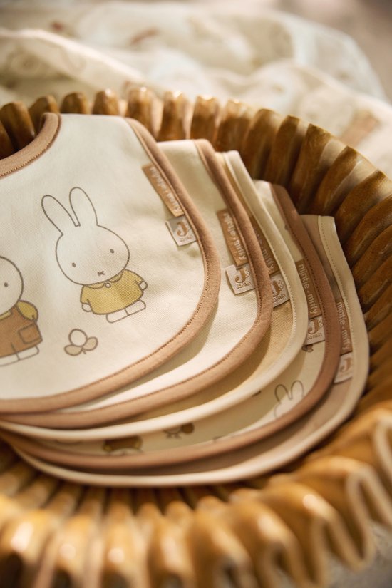Jollein Slabbetjes Jersey Waterproof - 5 Stuks - Miffy Family Farm van Merkloos — afbeelding 5