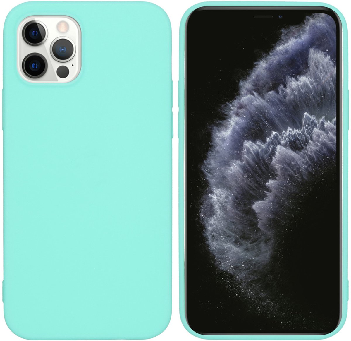 imoshion Hoesje - Geschikt voor Apple iPhone 12 Pro / 12 - Color Backcover - Mintgroen