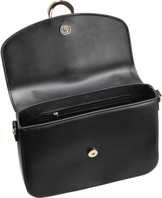 SEIDENFELT MANUFAKTUR Handtas Schoudertas Nellim Handbag Black / Gold Zwart