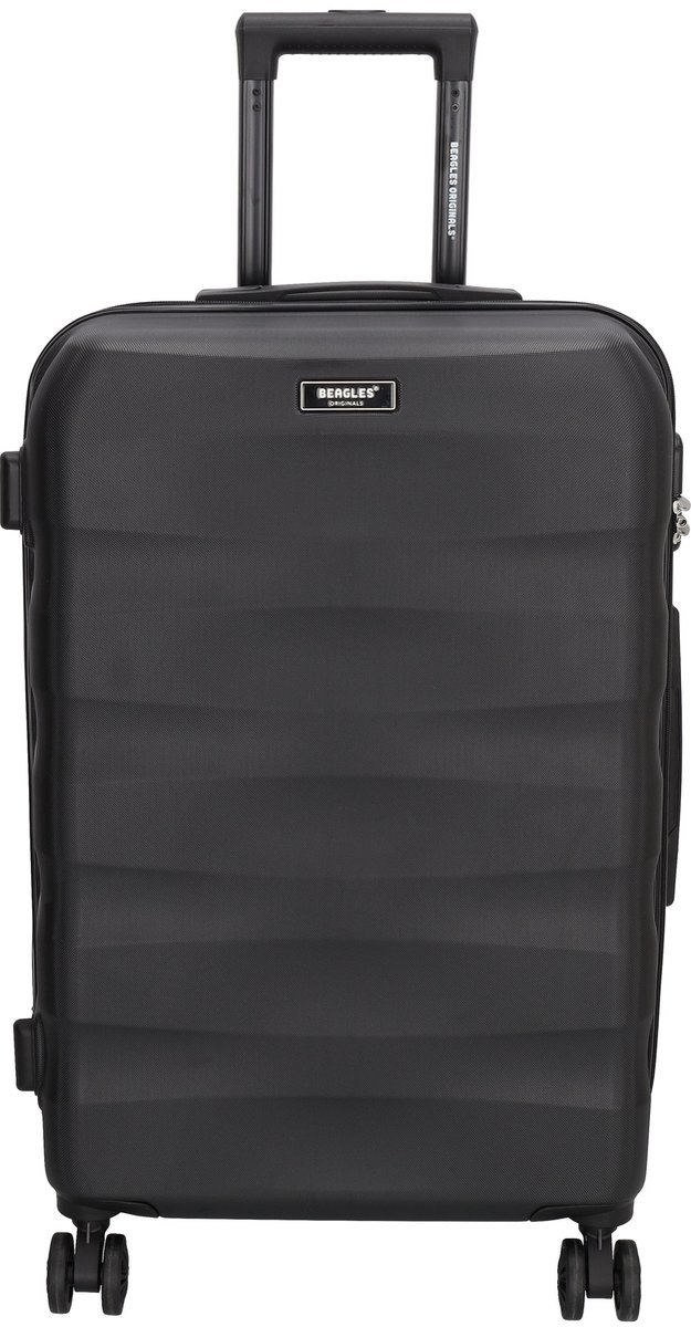 Beagles Originals Go Travel Grote Koffer - 66 cm - 60 Liter – Reiskoffer met Cijferslot - Zwart
