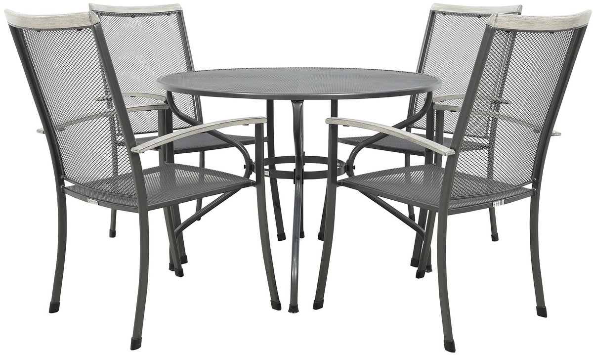 Royal Garden Balero ronde stapelbare tuinset strekmetaal Ø105 cm.