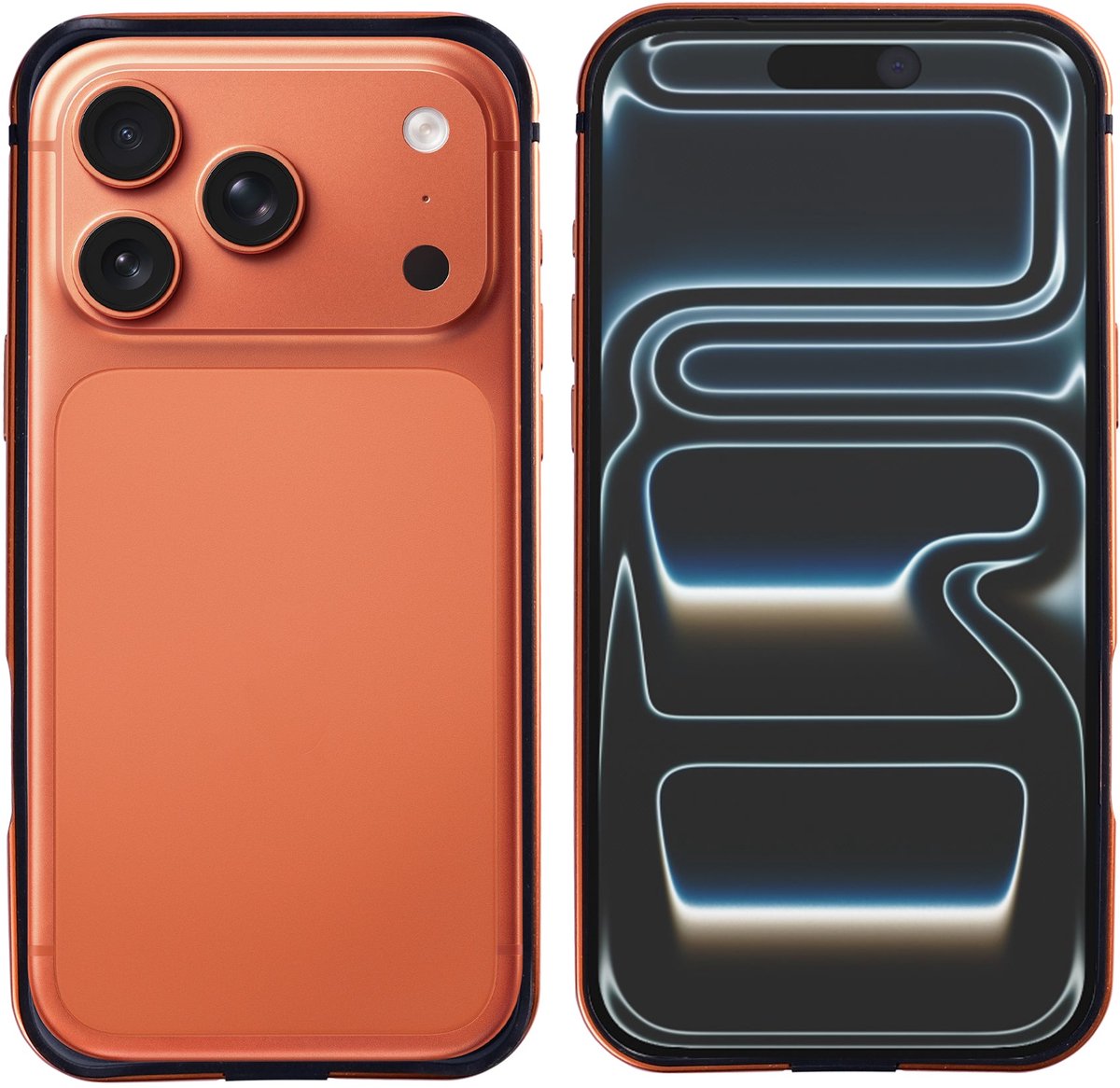 Rixus Crash Guard Case For Apple iPhone 17 Pro Orange