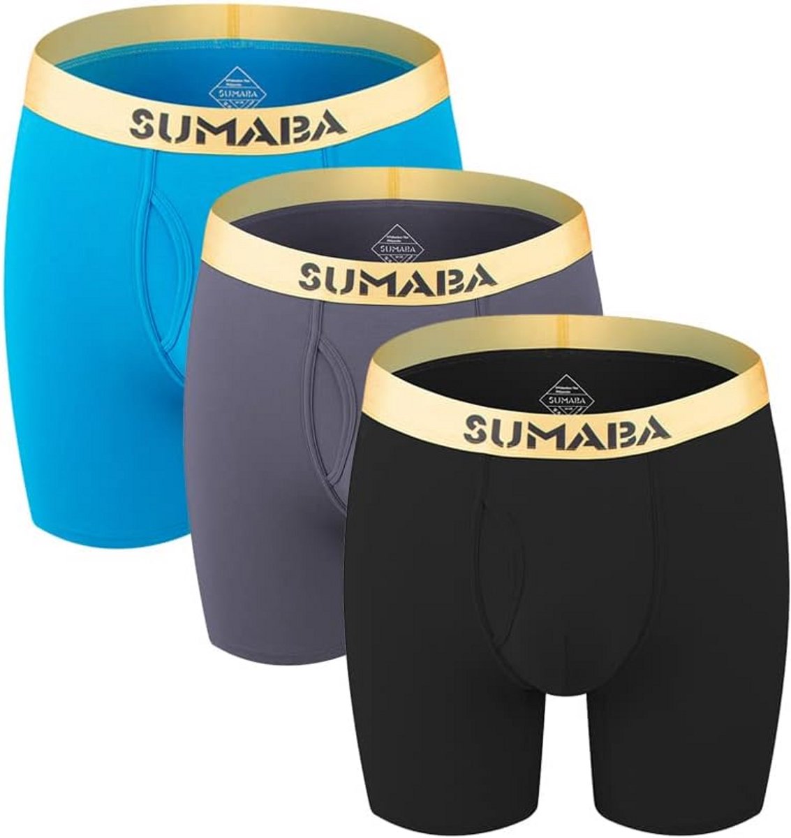 Heren Boxershorts Lange Pijpen van Ademend en Zacht Bamboe Ondergoed