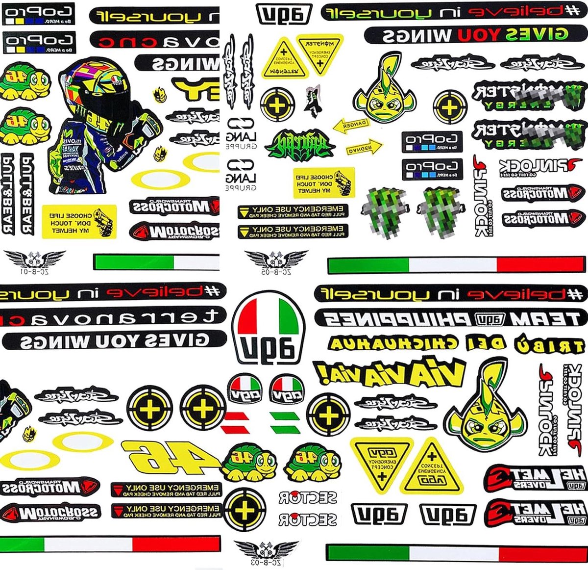 Ronte - Motorfiets Autostickers | Weerbestendige Vinylsticker voor Motorcross Racing | Geschikt voor Motorfietsen, Skateboards, Auto's en Terreinmotorfietsen
