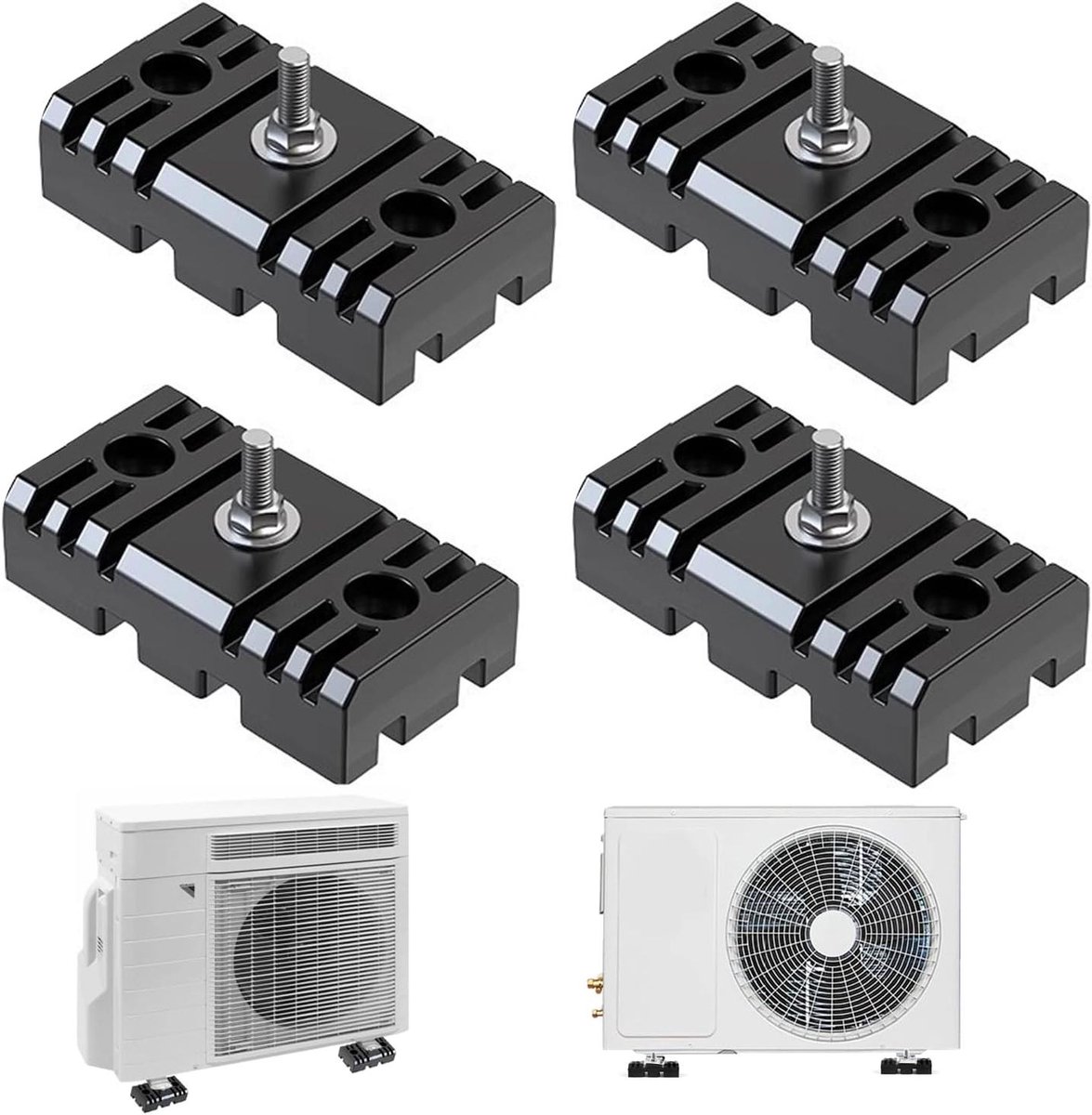 Ronte - Rubberen houder voor schokdemper en trillingsdemper - airconditioning accessoire - anti-trilling pads - buitenboordairconditioner demper - geluiddempende montage