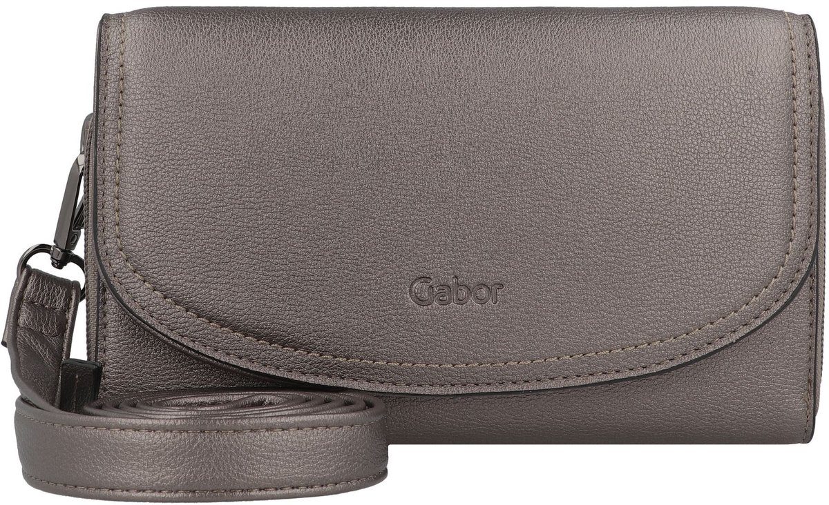 Gabor Portemonnee Sadie Long Zip Wallet Metallic Taupe