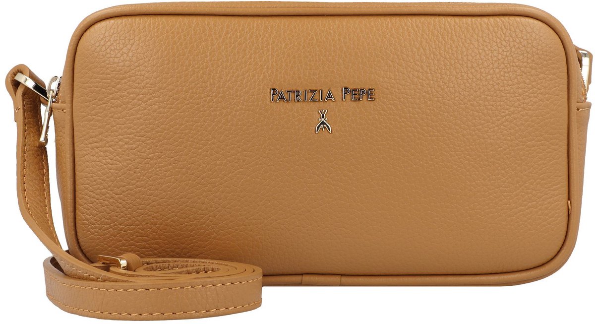 Patrizia Pepe Schoudertas Leer 21.5 cm - Dames - eternity brown