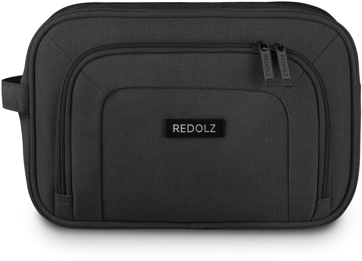 Redolz Essentials 12 toilettas 30 cm met dubbele ritssluiting - 5 L - Ritssluiting - black