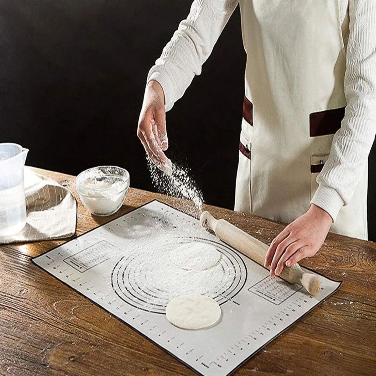 Siliconen bakmat, groot formaat 70x50 cm, antislip, BPA-vrij, antiaanbaklaag voor gebak.
