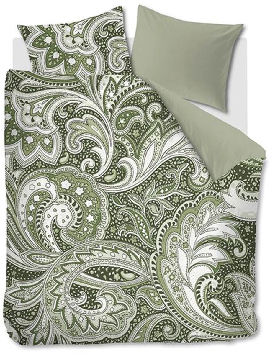 Snoozing Indara Dekbedovertrek - Extra breed - 260x200/220 cm - Green