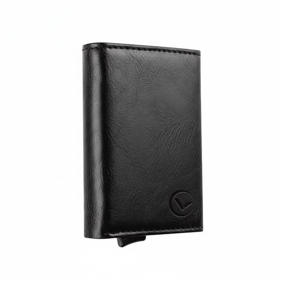 VEXON Polar - Wallet Pro - Portefeuille homme - Porte-cartes Zwart - Porte-cartes - Avec fermeture éclair - 10 cartes, billets et pièces - Porte-cartes de crédit RFID - Portefeuille homme et femme - Extensible - Zwart