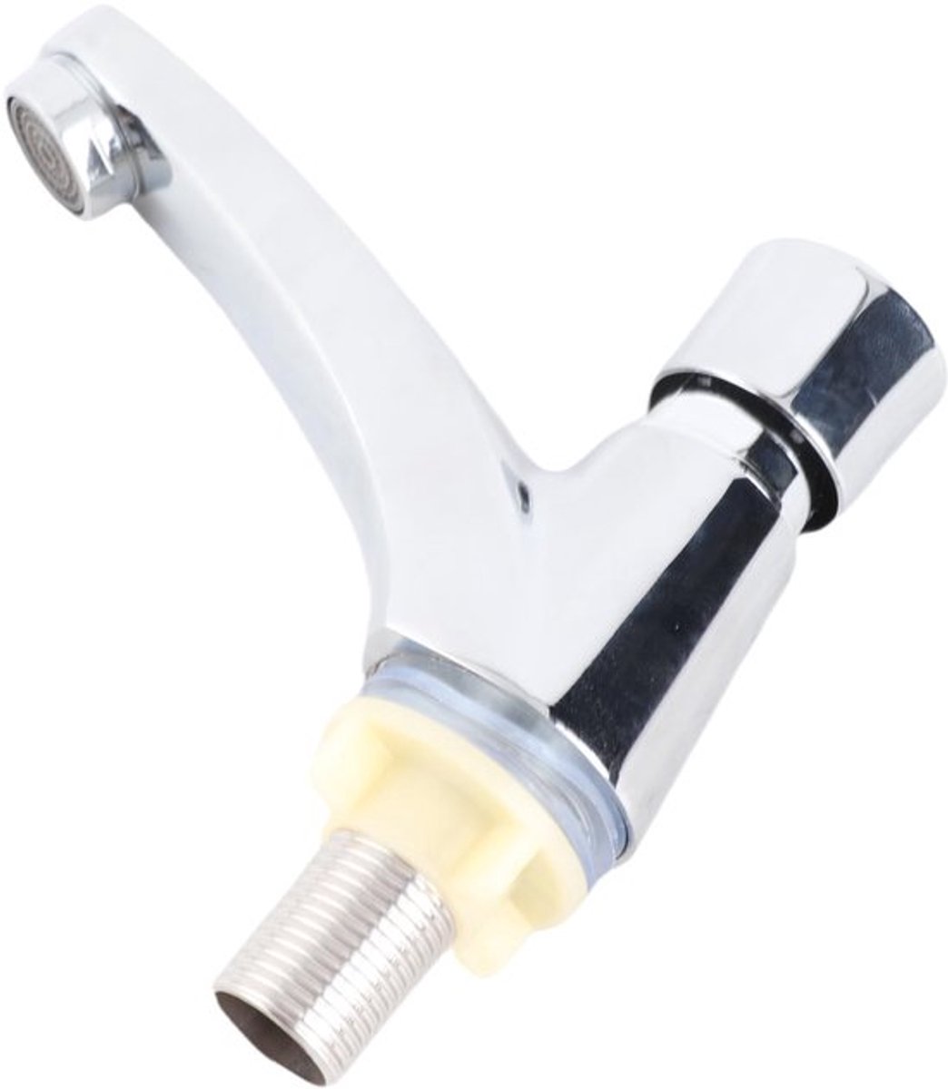 ,Push Button Faucet,Robinet Lave Main Eau Froide,Self Closing Faucet Public Ktchen Bathroom Chrome Plated Self Sealing Water Saving Time Delay Basin Sink Faucet