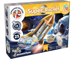 Science4you Super Rocket Launch - Expermineteerset - 13 Expermineten - Vliegt tot wel 20m Hoog - STEM Speelgoed