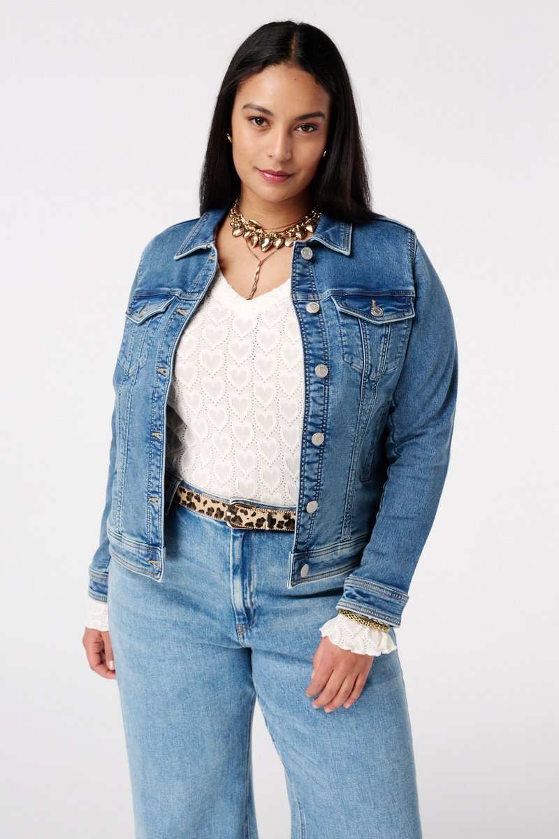 MS Mode Jacket Spijkerjas met knoopsluiting